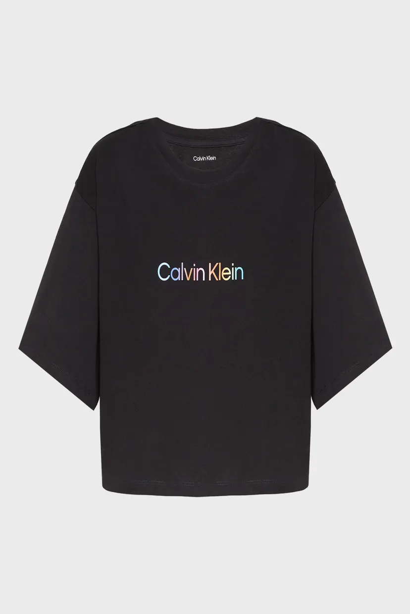 Женская черная футболка COTTON BOXY CROP PRIDE 5