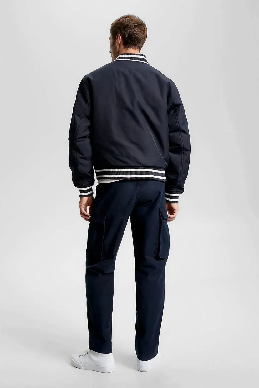 Чоловічий синій двосторонній бомбер REVERSIBLE JACQUARD BOMBER 4
