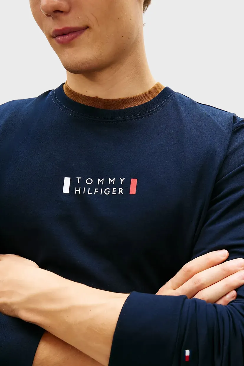 Чоловічий темно-синій лонгслів BRAND LOVE 4