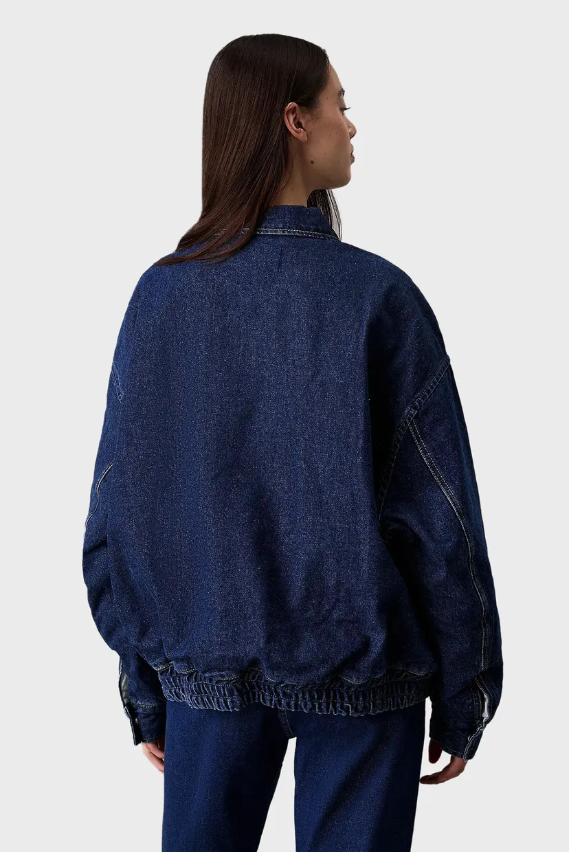 Женская темно-синяя джинсовая куртка DENIM BOMBER 3