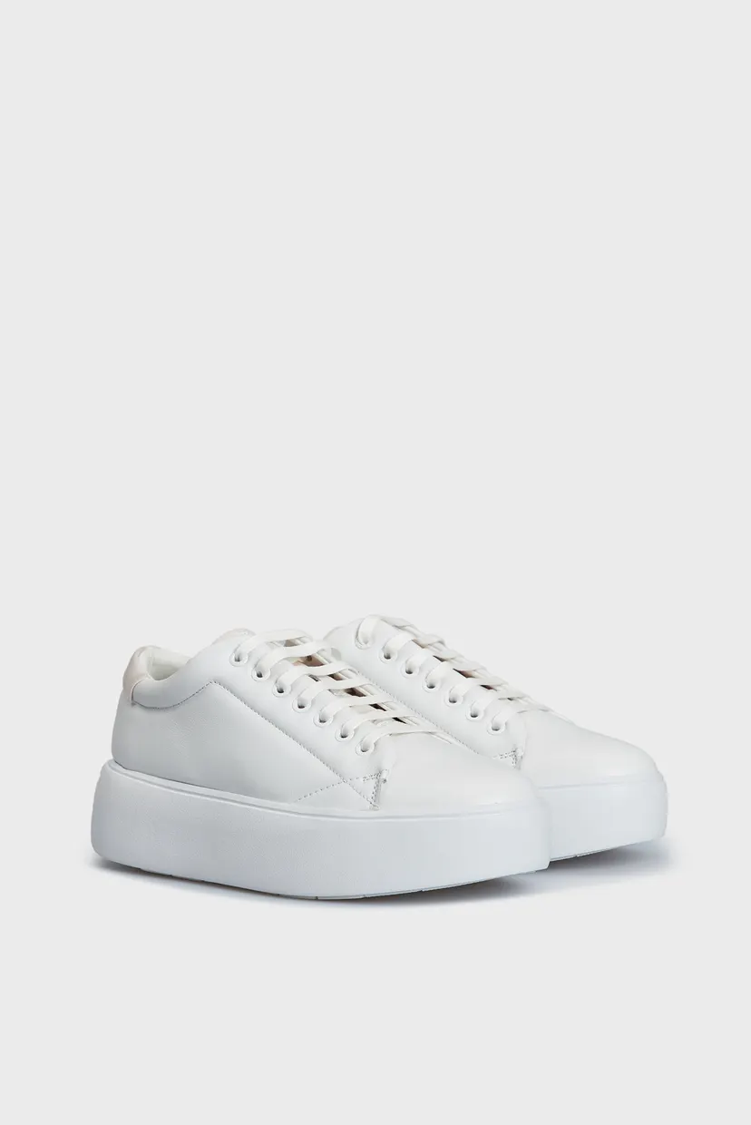 Жіночі білі шкіряні снікерcи BUBBLE CUPSOLE LACE UP 3