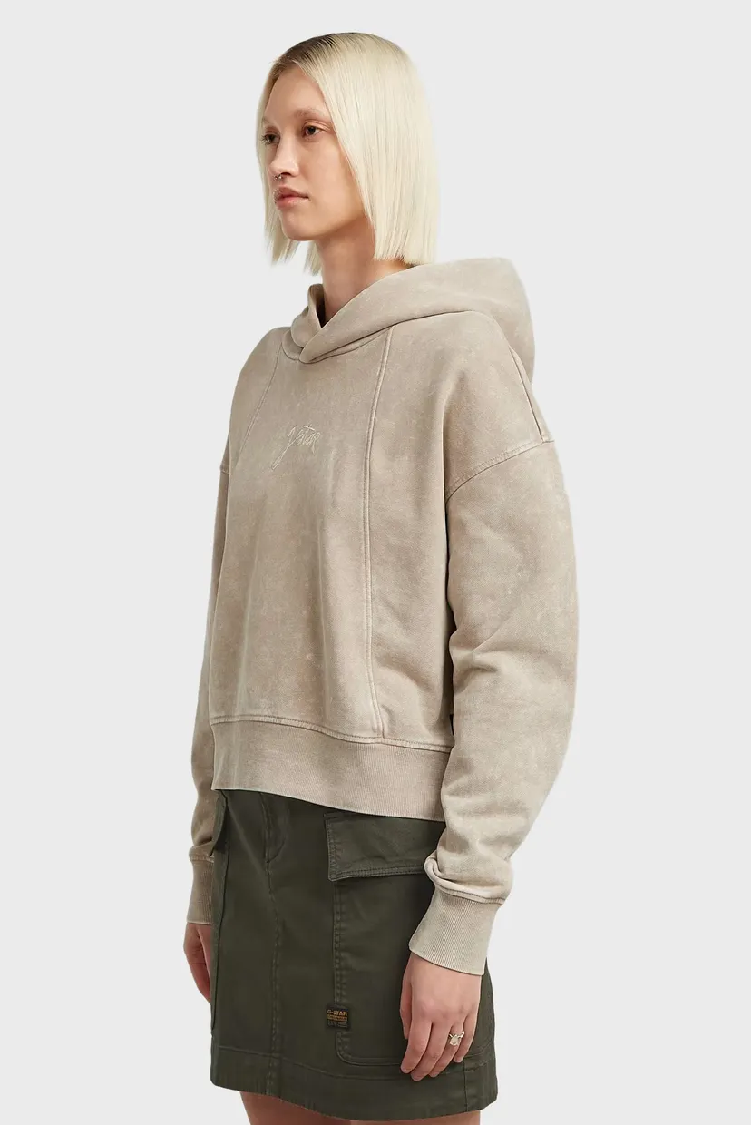 Жіноче бежеве худі Washed 3