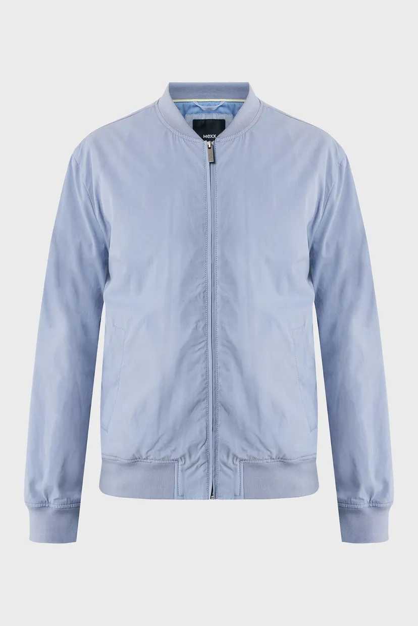 Чоловічий блакитний бомбер Cotton blend bomber jacket 7