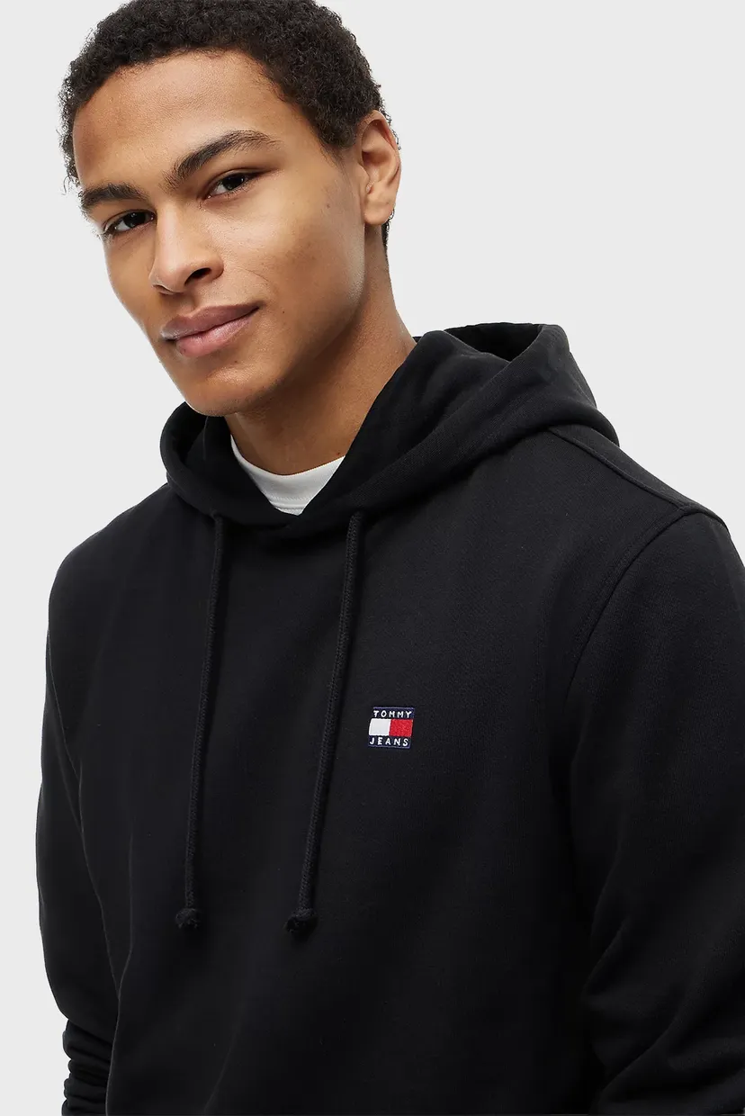 Мужское черное худи REG BADGE HOODIE EXT 4