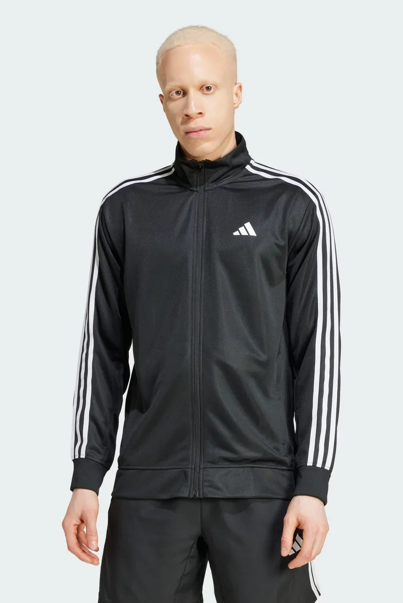 Мужская черная спортивная кофта Essentials 3-Stripes adidas JC7724