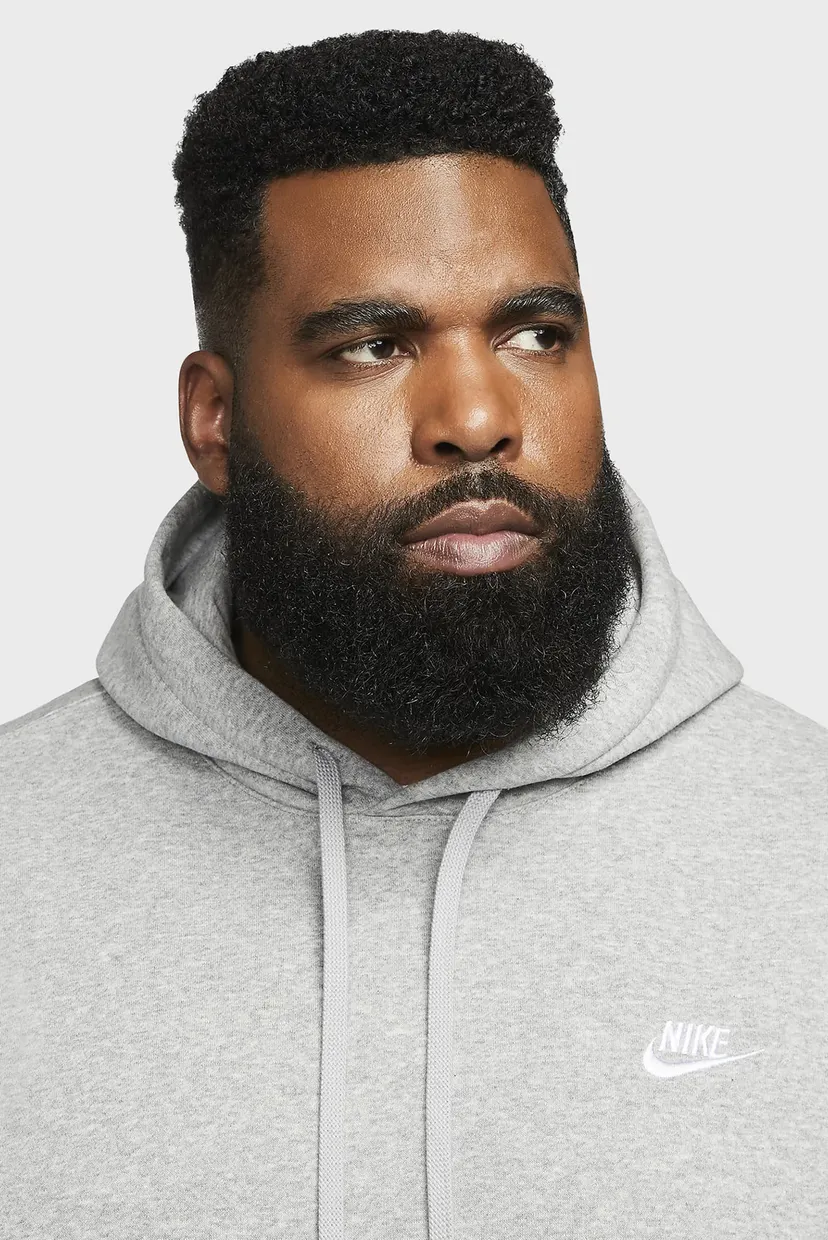Мужское серое худи M NSW CLUB HOODIE PO BB 4