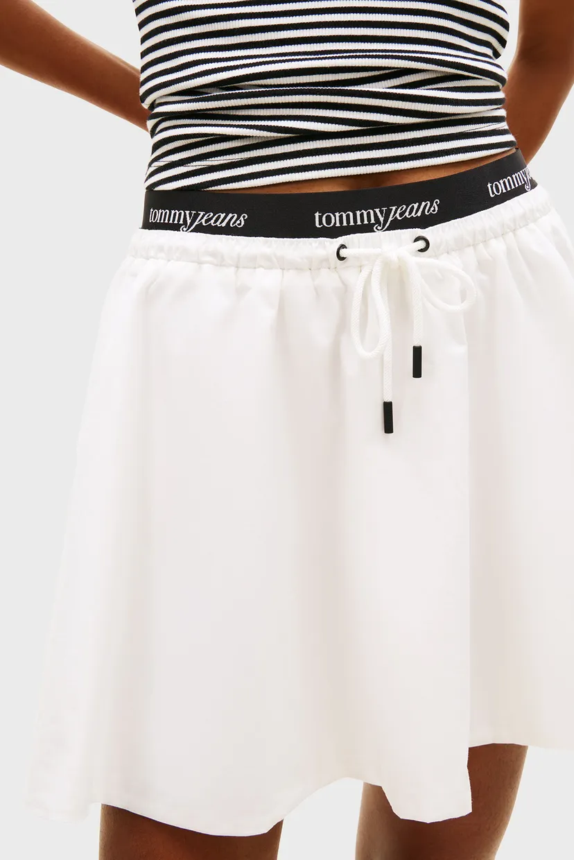 Жіноча біла спідниця TJW WAISTBAND POPLIN SKIRT 4