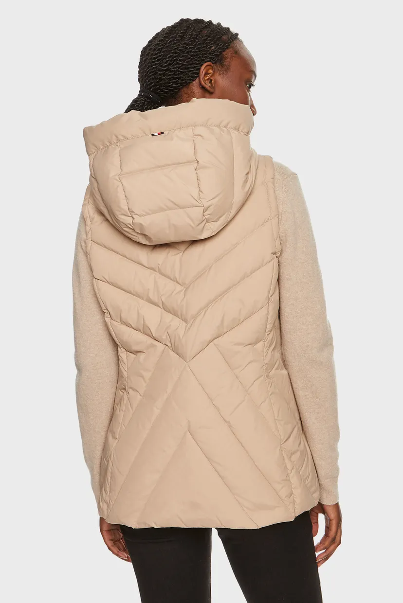 Жіночий бежевий пуховий жилет CHEVRON MW DOWN VEST 3