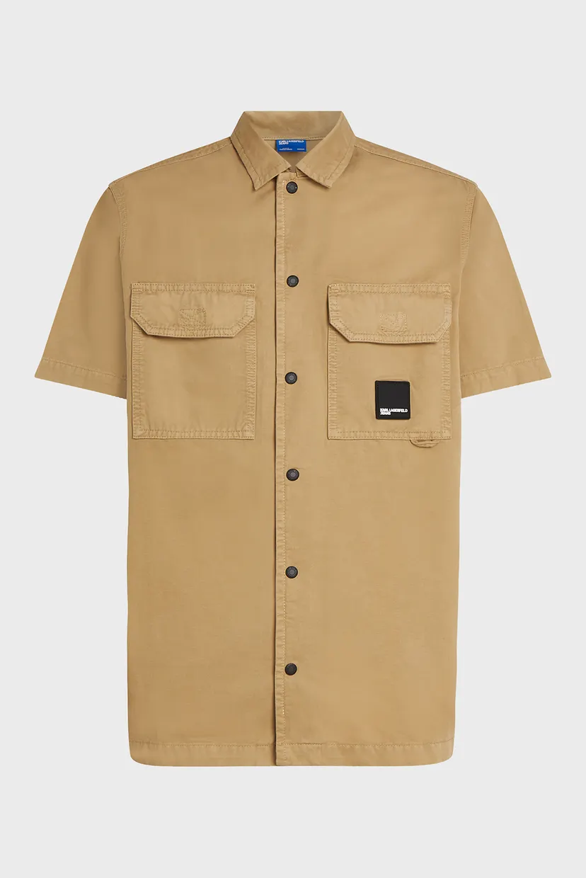 Чоловіча бежева сорочка KLJ SS POCKET SHIRT 5