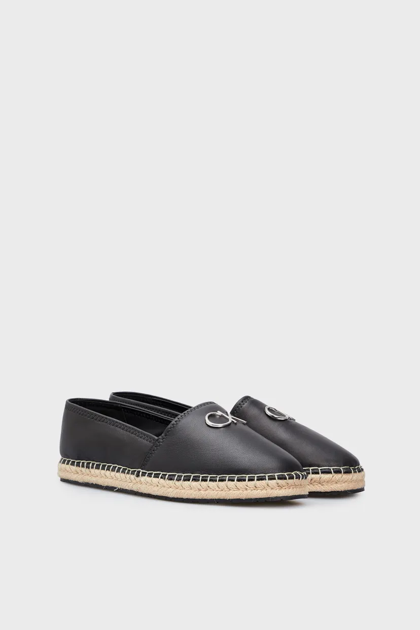 Женские черные кожаные эспадрильи ESPADRILLE RE LOCK LEATHER 3