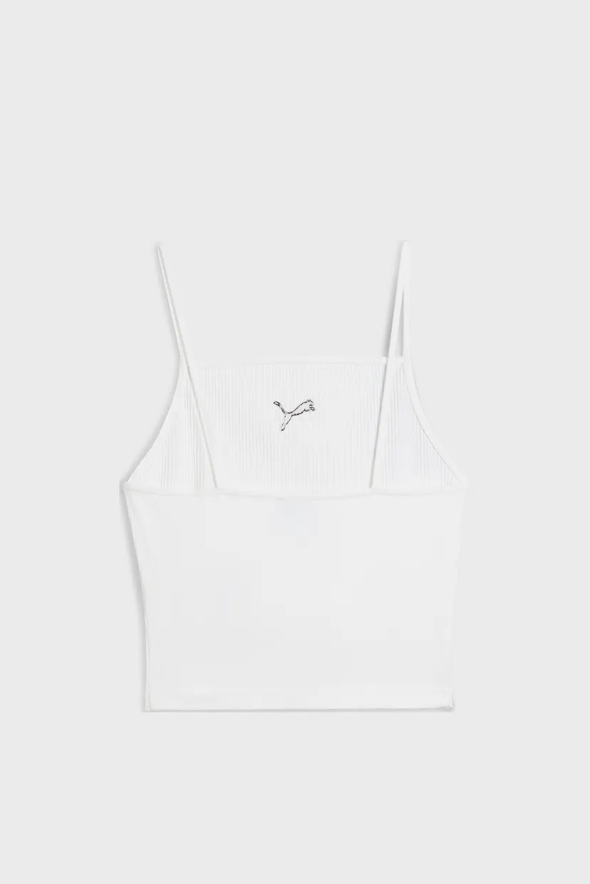 Женский белый топ WARDROBE ESS Ribbed Tank Top Women 7