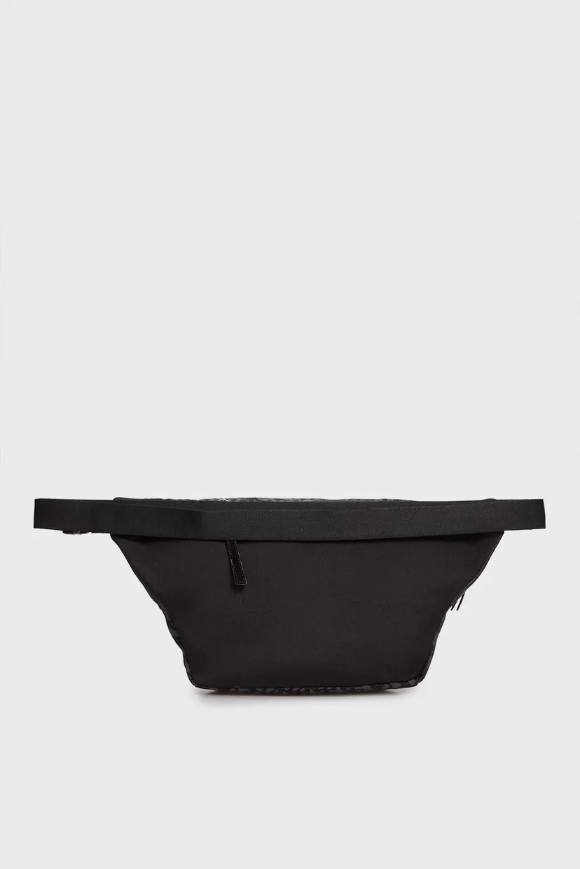 Чоловіча чорна поясна сумка з візерунком SLOUCHED OVERSIZED WAISTBAG 4