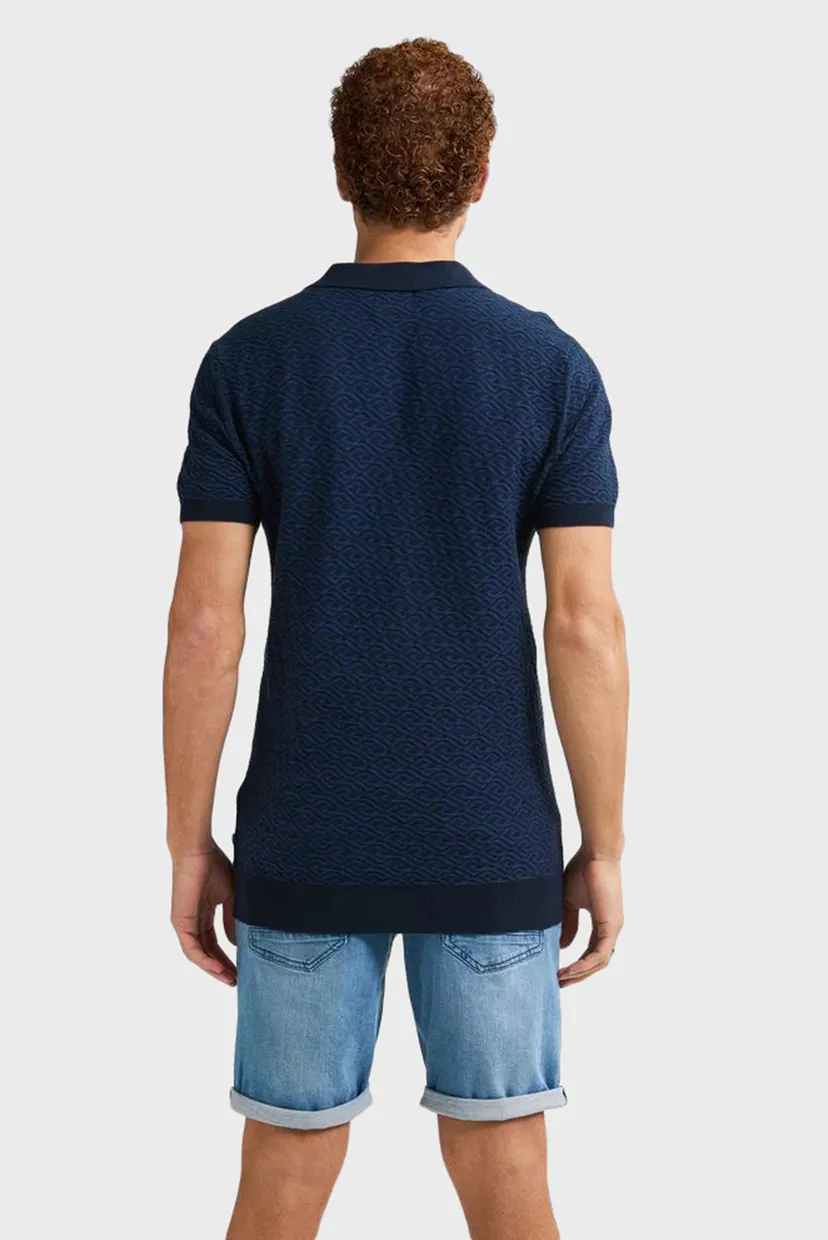 Чоловіче темно-синє поло Men Knitwear Polo 3