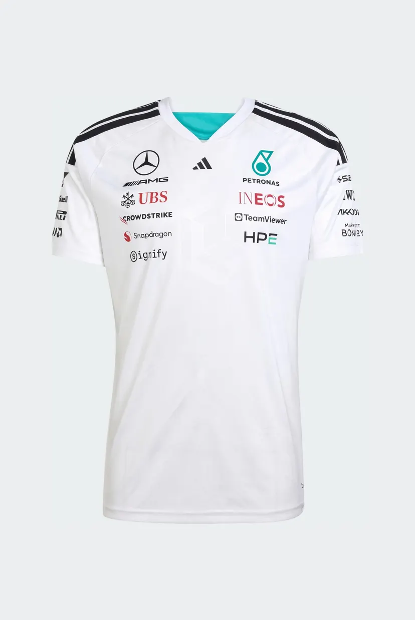 Чоловіча біла футболка MERCEDES - AMG PETRONAS FORMULA 1 TEAM DRIVER 6