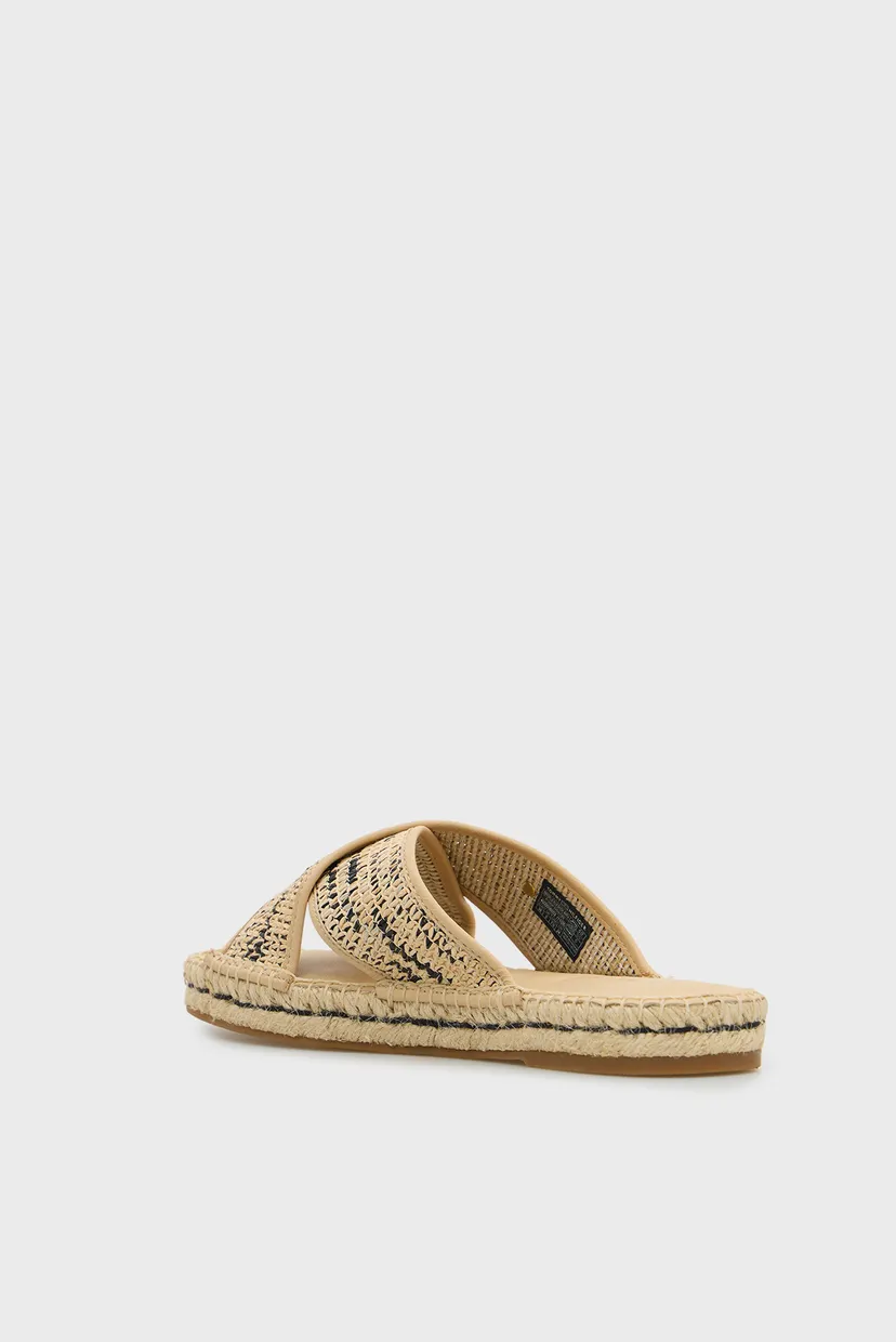 Жіночі бежеві слайдери RAFFIA 5