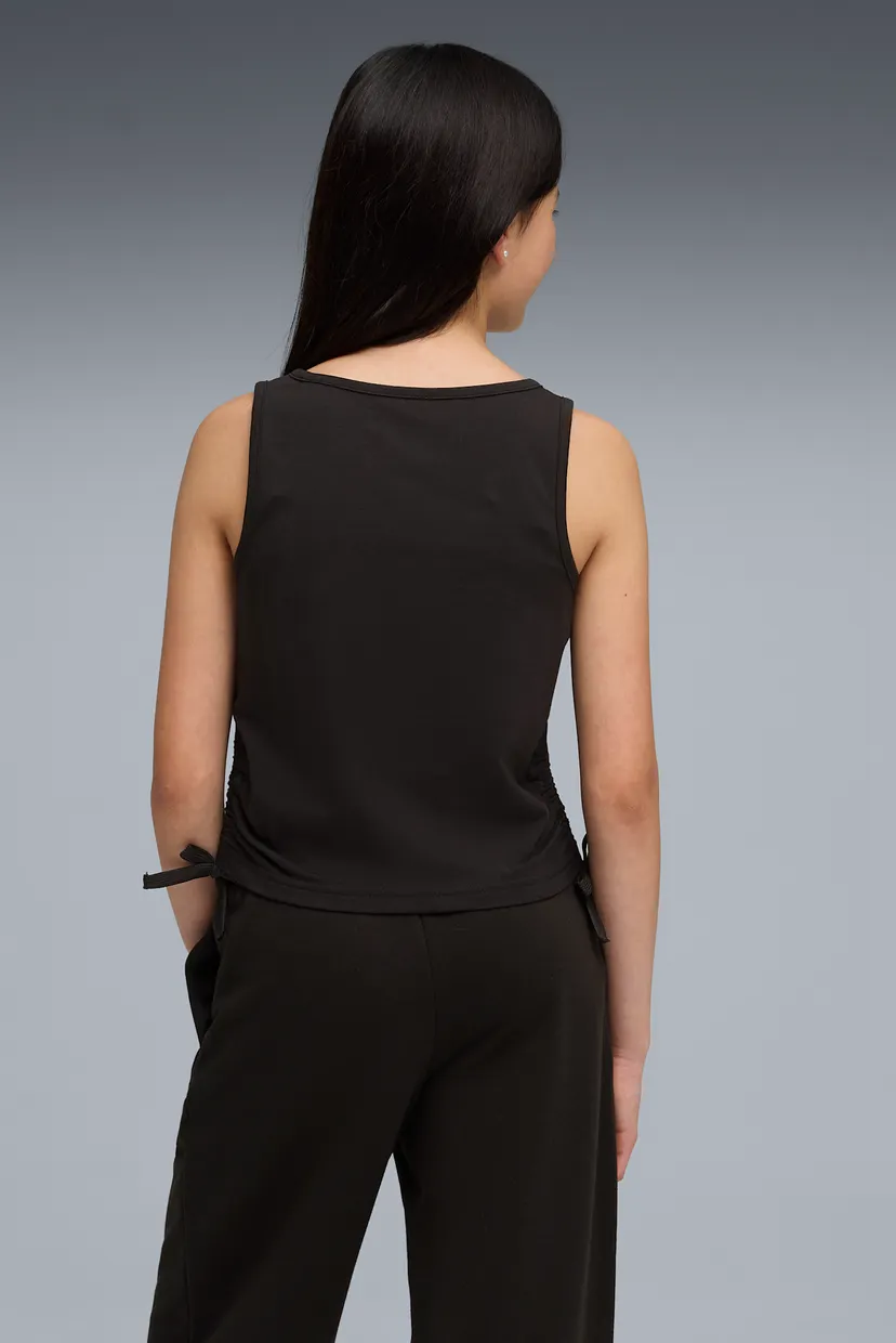Детская черная майка Essentials Slim Knotted Tank Youth 3