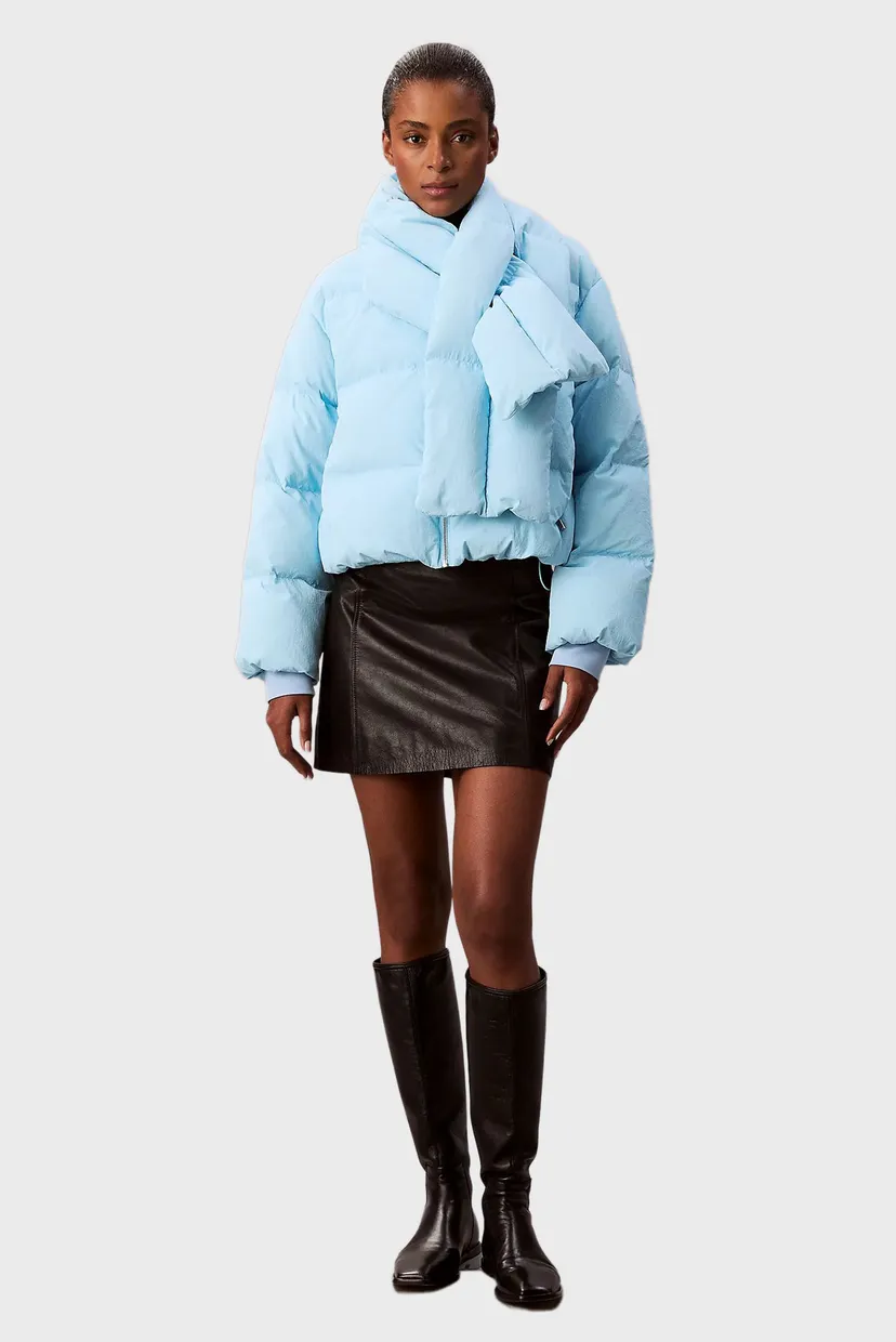 Жіночий блакитний пуховик CAPSULE 3