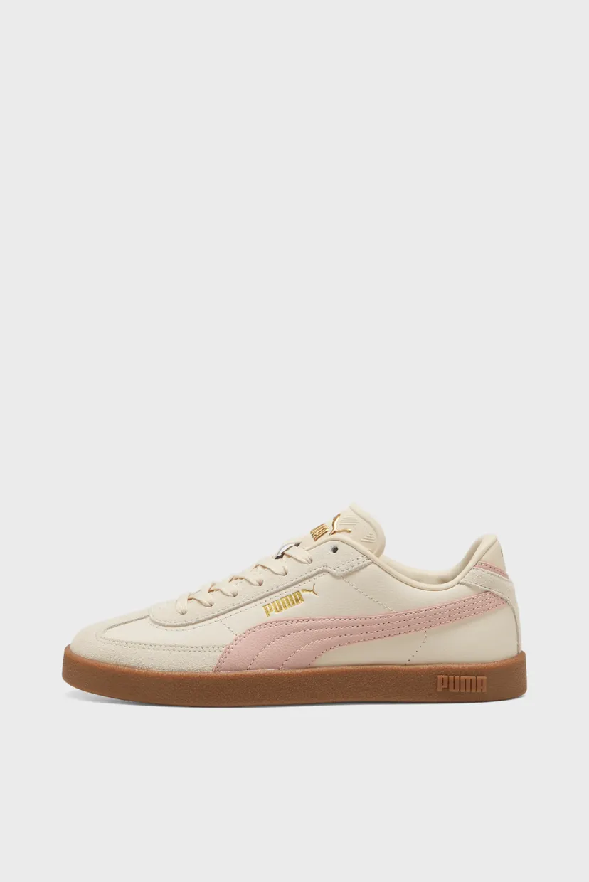 Бежевые кожаные сникерсы PUMA Club II Era Sneakers Unisex 3
