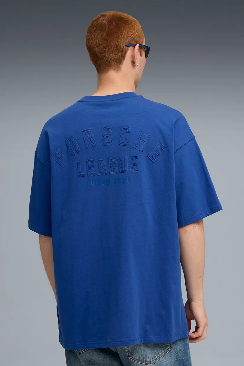 Мужская синяя футболка Porsche Legacy Lifestyle Tee Men 3