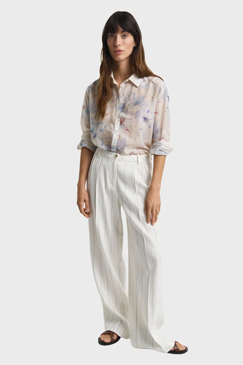 Жіноча бежева блуза з візерунком REL FLORAL PRINT 4