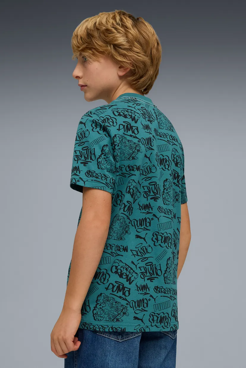 Дитяча бірюзова футболка з візерунком MID 90s Printed Tee Youth 3