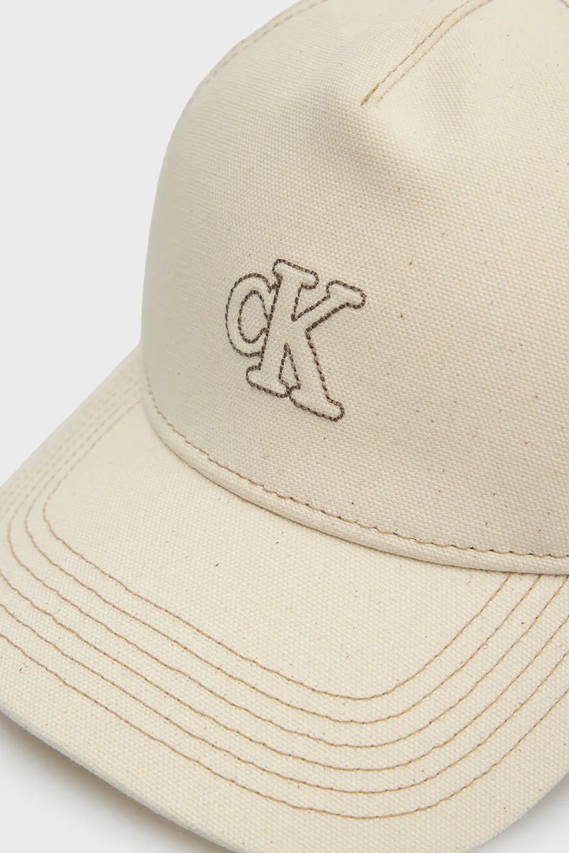 Женская белая кепка CANVAS EMBOSSED MONOGRAM STIT 4