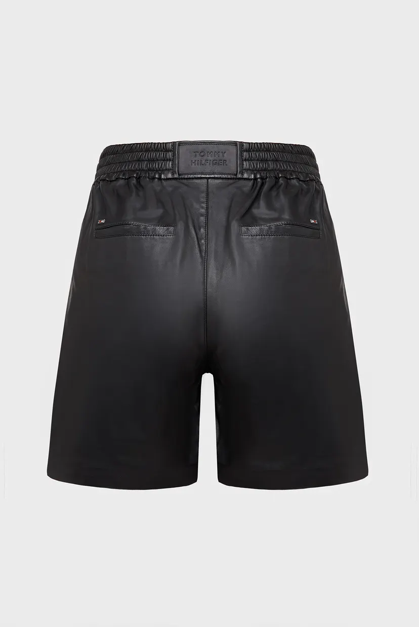 Жіночі чорні шкіряні шорти LEATHER JOGGER SHORT 4