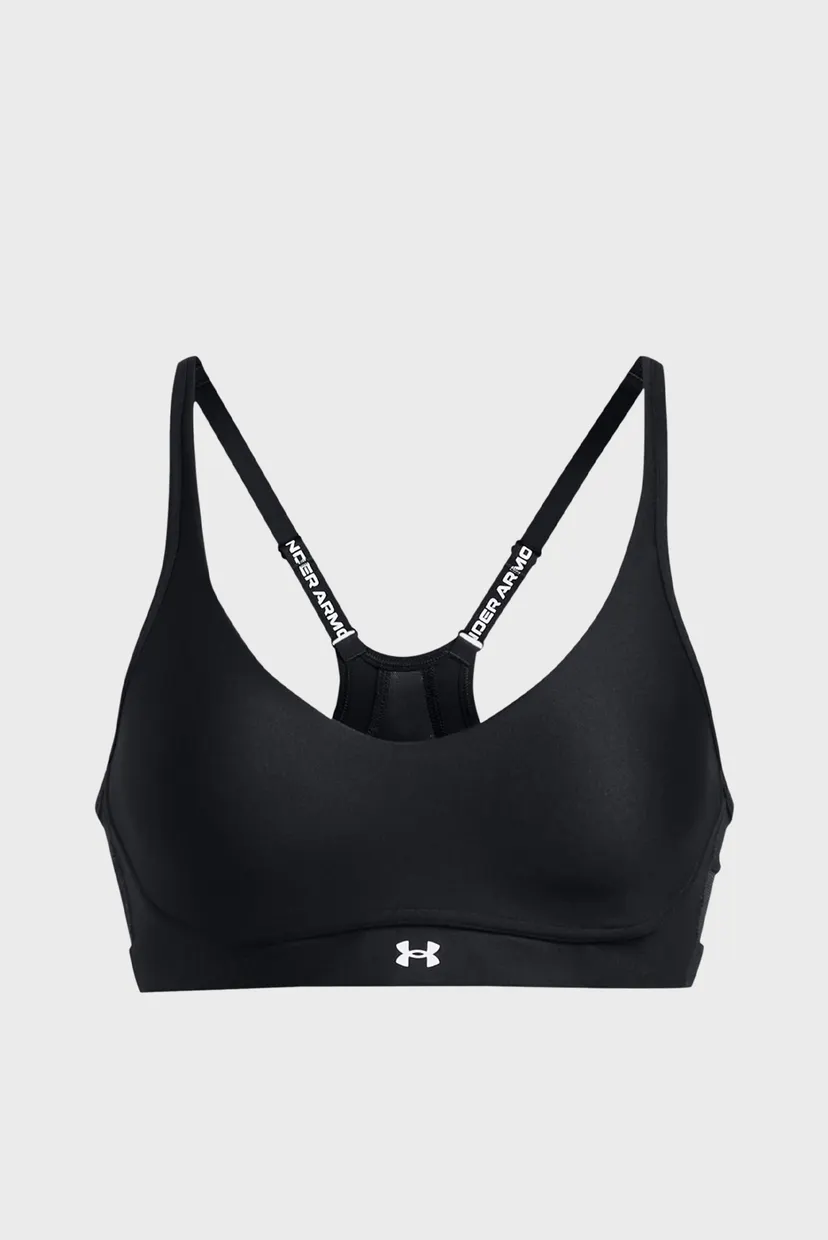Женский черный топ UA Infinity Low 2.0Strap Bra 3