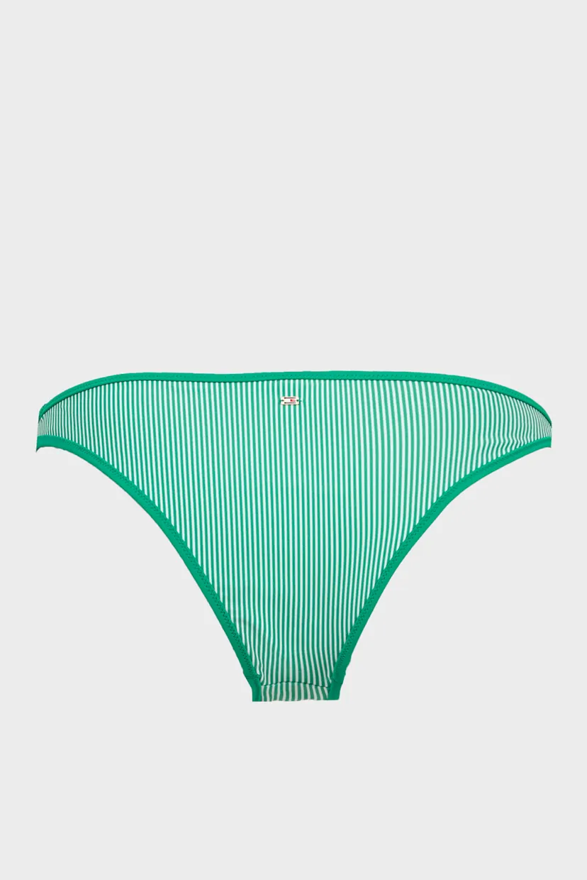 Женские зеленые трусики от купальника в полоску CHEEKY HIGH LEG BIKINI PRINT 6