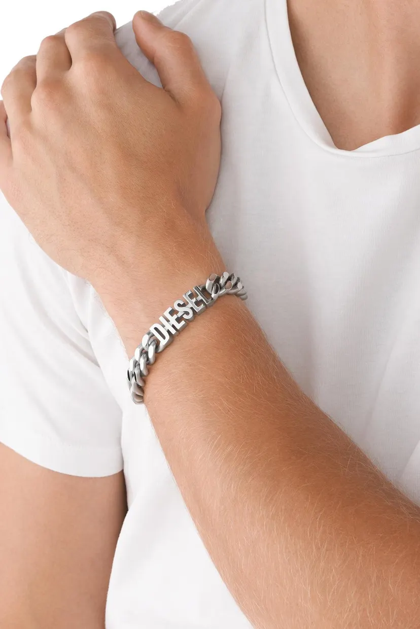 Серебристый браслет DIESEL FONT Diesel DX1389040 — MD-Fashion