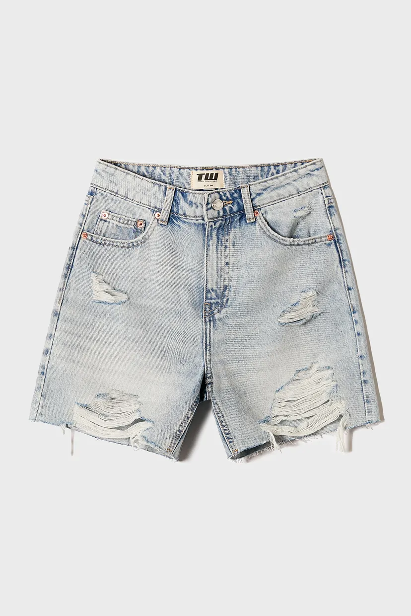 Жіночі блакитні джинсові шорти 5