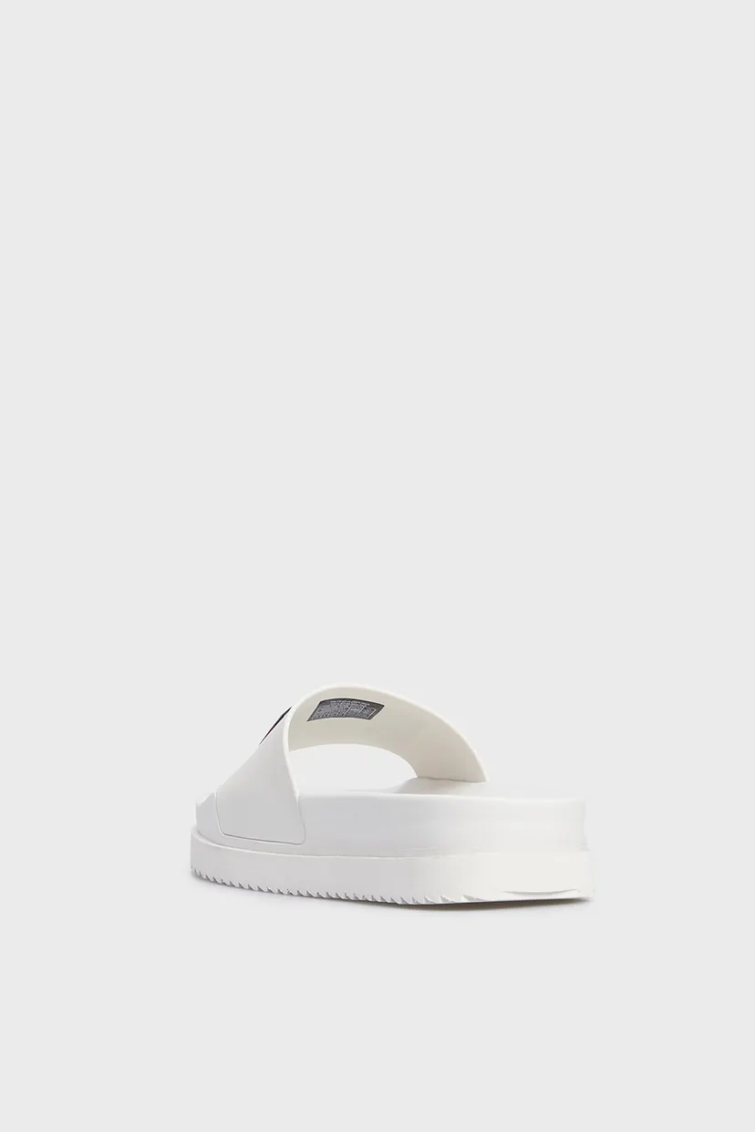 Женские белые слайдеры TJW ELEVATED FLATFORM SLIDE 5
