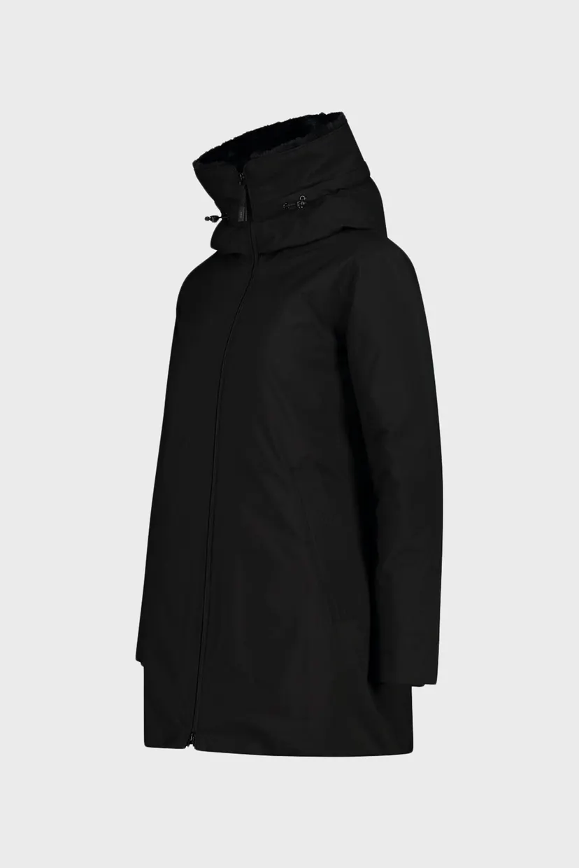 Жіноча чорна парка FIX HOOD TWILL 6