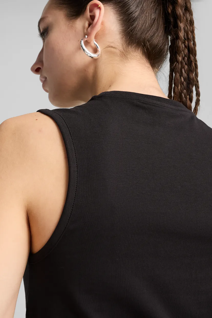 Жіноча чорна майка ESS No. 1 Logo Slim Tank Women 5