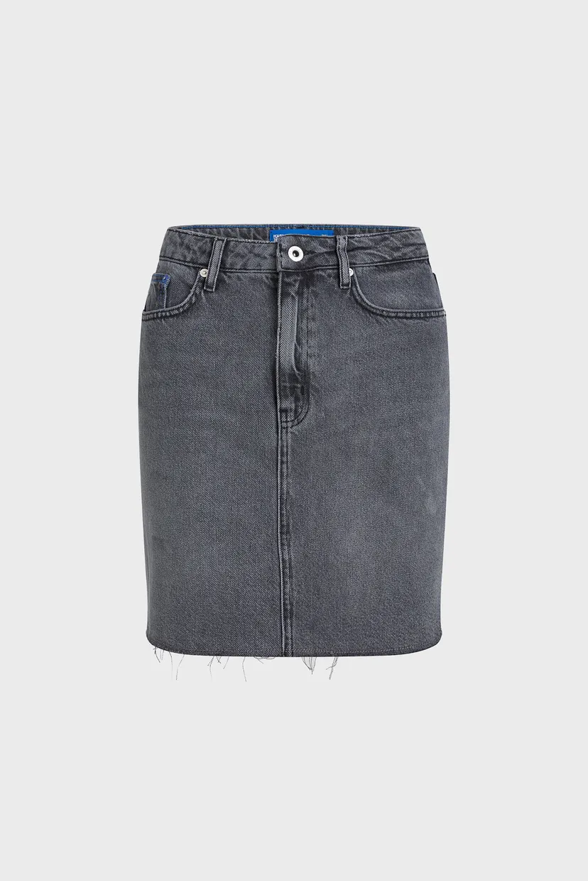 Жіноча чорна джинсова спідниця karl denim 5