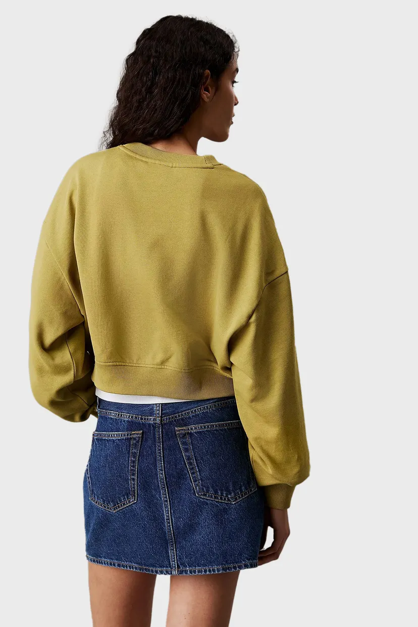 Женский желтый свитшот SCRIPT INSTITUTIONAL CREWNECK 3