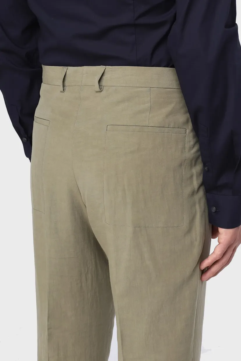Чоловічі оливкові брюки STRAIGHT PANTS 4