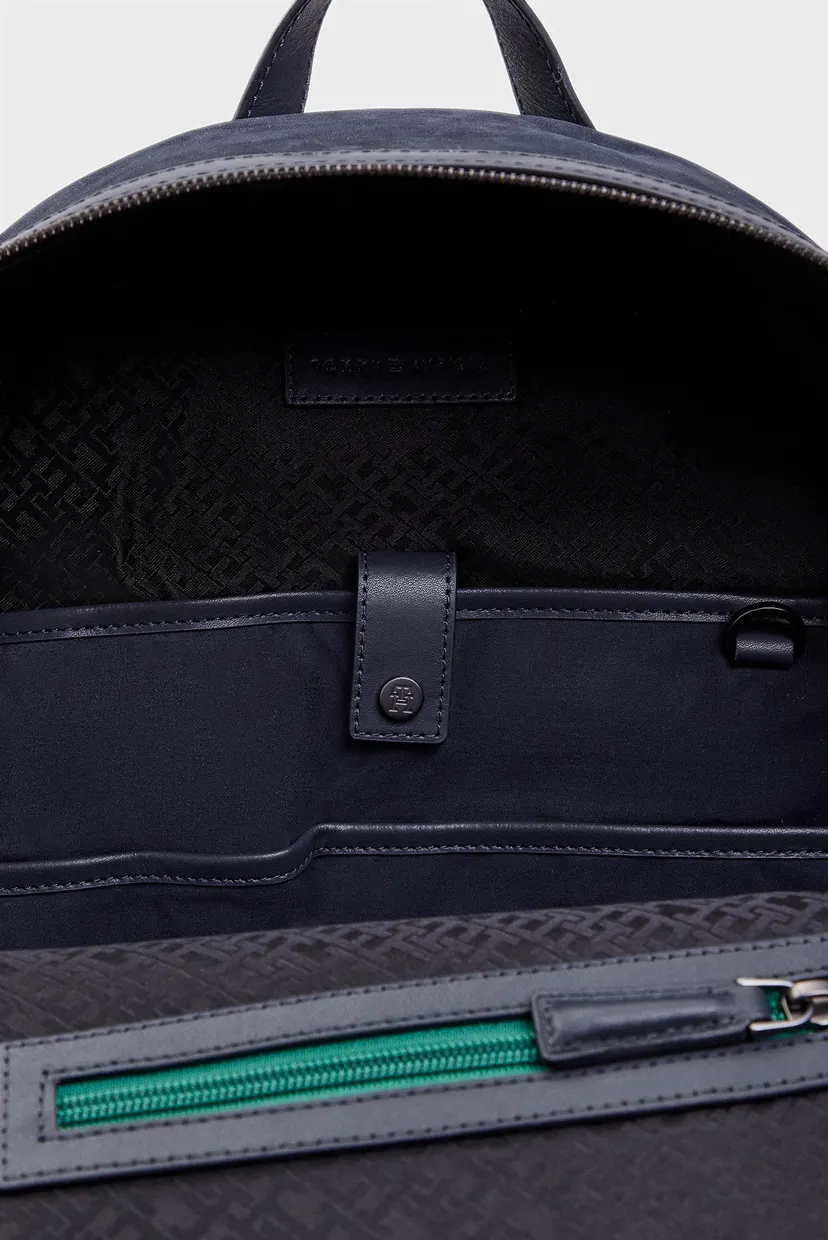 Чоловічий темно-синій шкіряний рюкзак TH CASUAL LEATHER BACKPAC 5
