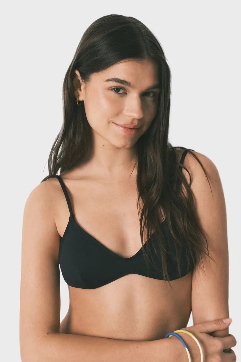 Женский черный лиф от купальника 5