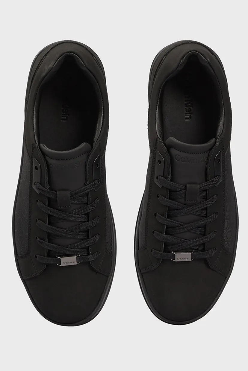 Мужские черные кожаные сникерсы LOW TOP LACE UP NB MONO 4