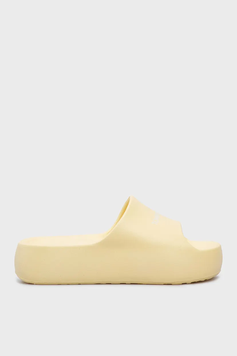 Женские желтые слайдеры TJW CHUNKY FLATFORM SLIDE 1