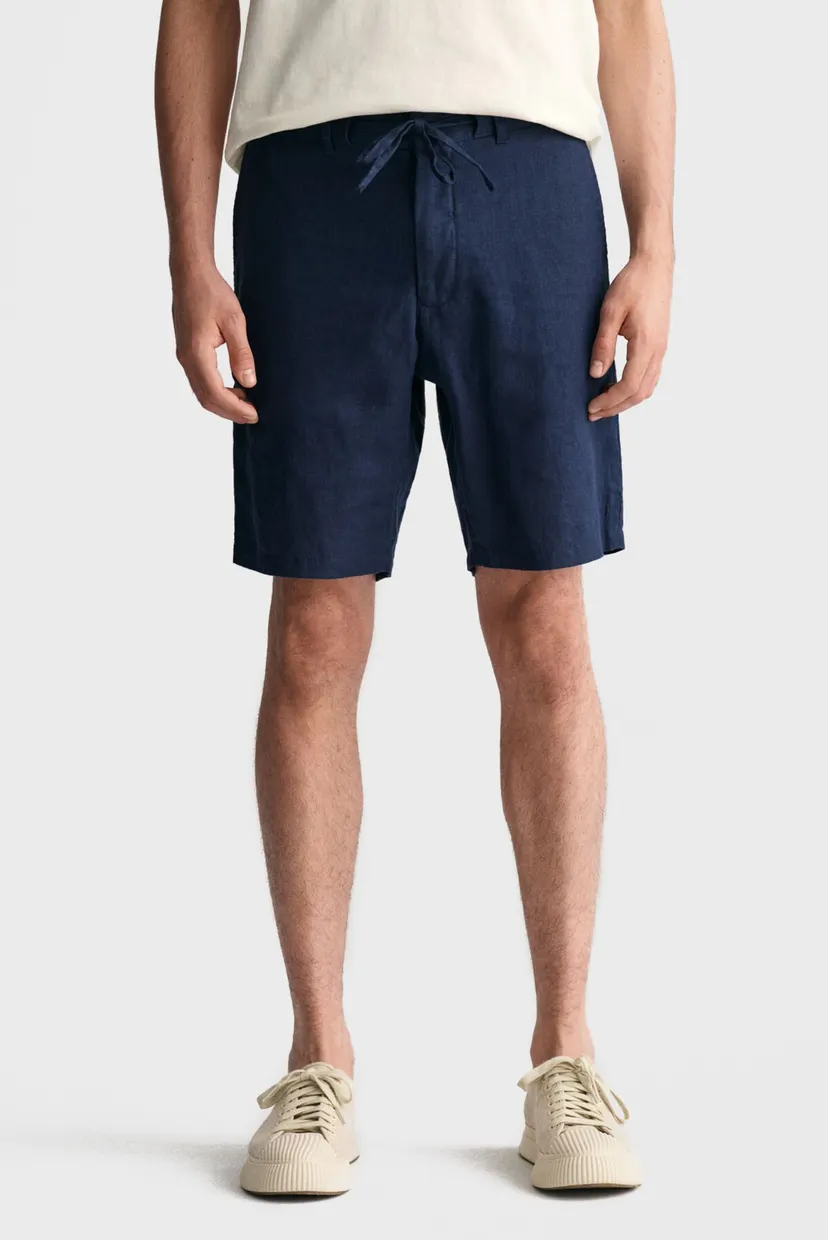 Мужские темно-синие льняные шорты RELAXED LINEN DS Gant 205073