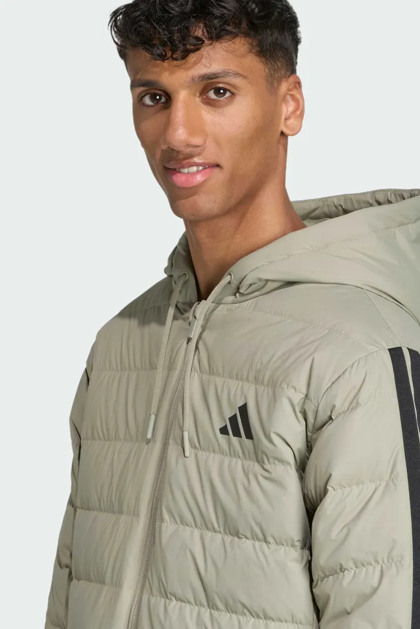 Мужской оливковый пуховик Essentials CLIMAWARM 3-Stripes 4