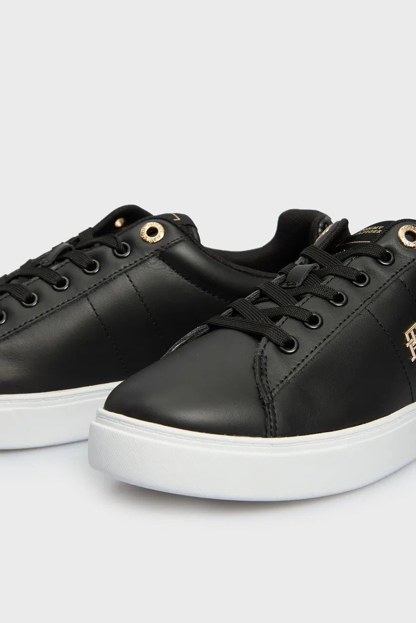 Жіночі чорні шкіряні снікерси ELEVATED ESSENT SNEAKER MONOGRAM 4