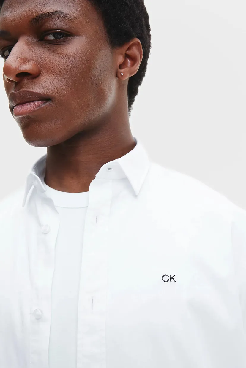 Чоловіча біла сорочка STRETCH POPLIN 4