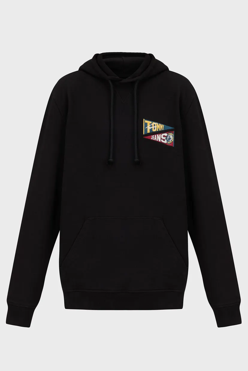Чоловіче чорне худі TJM REG UNI FLAG TIGER HOODIE 6