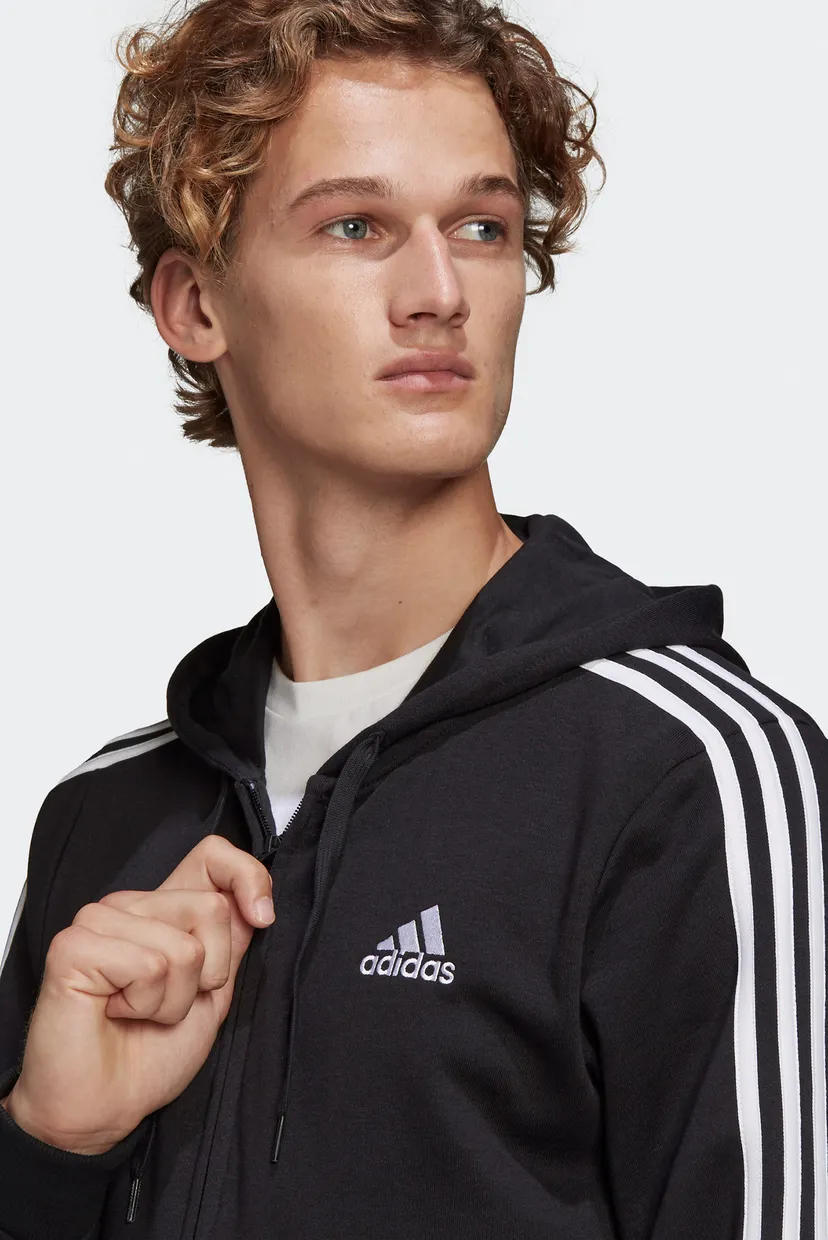 Чоловіче чорне худі Essentials 3-Stripes 5
