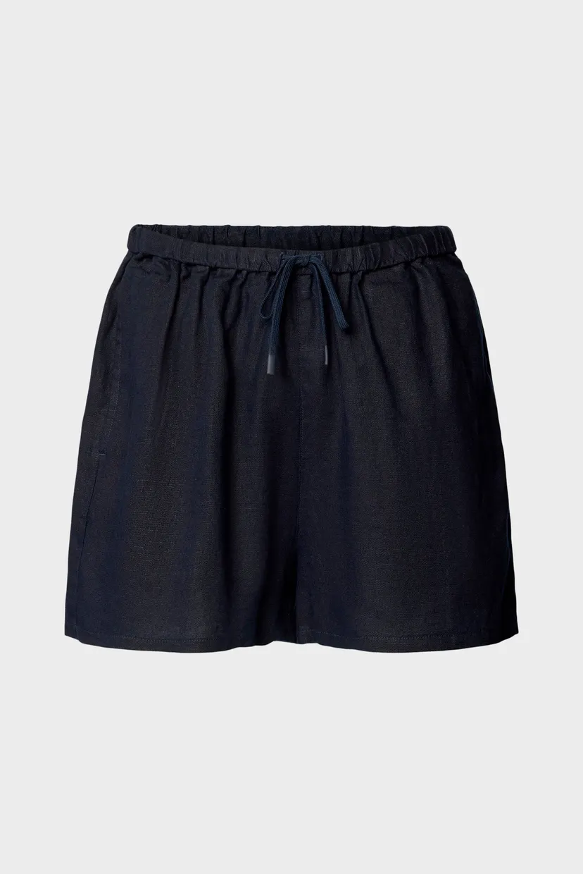 Жіночі темно-сині лляні шорти PULL ON CASUAL LINEN 5