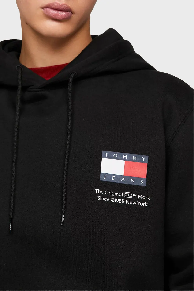Мужское черное худи TJM REG ESSENTIAL FLAG 6
