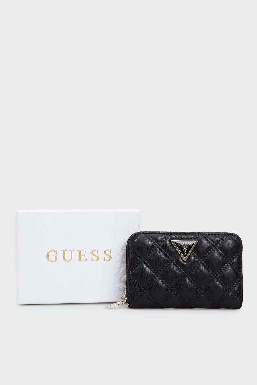 Жіночий чорний гаманець GIULLY SLG MEDIUM ZIP AROUND 5